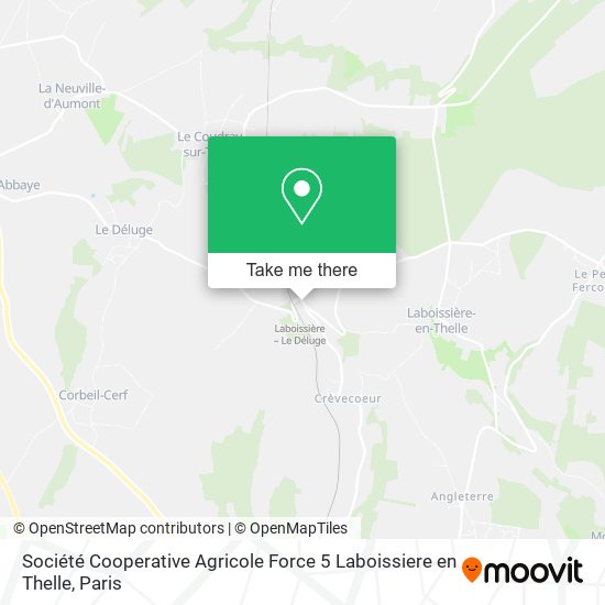 Société Cooperative Agricole Force 5 Laboissiere en Thelle map