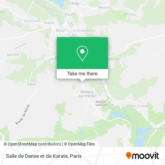 Mapa Salle de Danse et de Karate