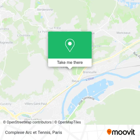 Complexe Arc et Tennis map