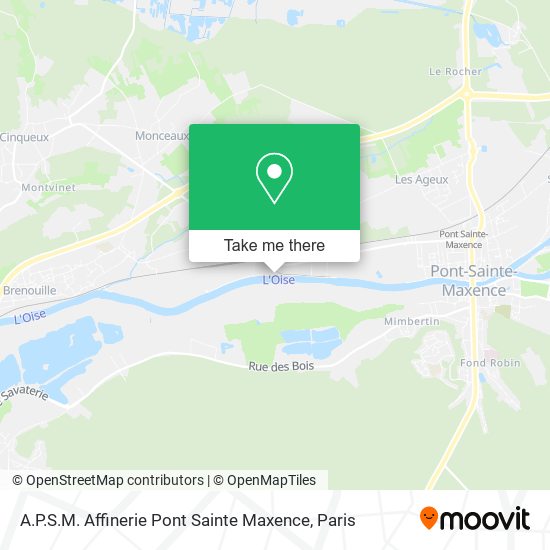 Mapa A.P.S.M. Affinerie Pont Sainte Maxence