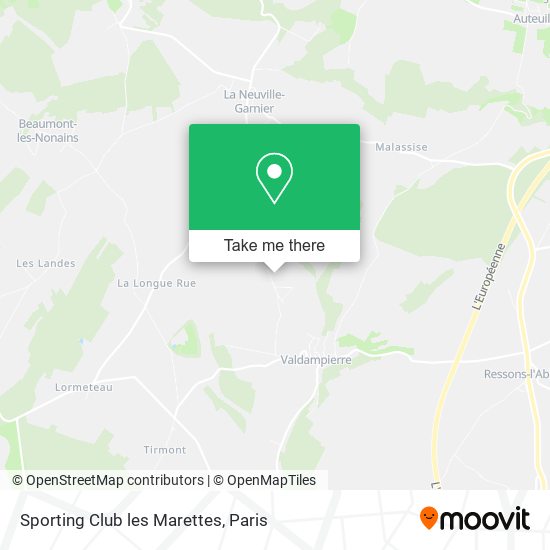 Sporting Club les Marettes map