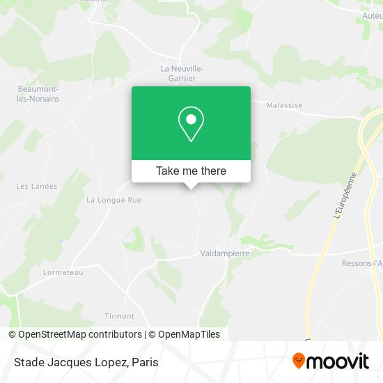 Mapa Stade Jacques Lopez