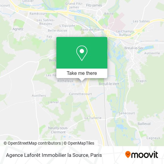 Agence Laforêt Immobilier la Source map