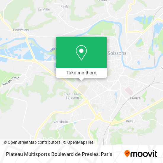 Mapa Plateau Multisports Boulevard de Presles