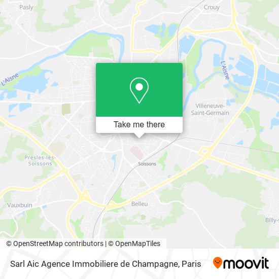 Sarl Aic Agence Immobiliere de Champagne map