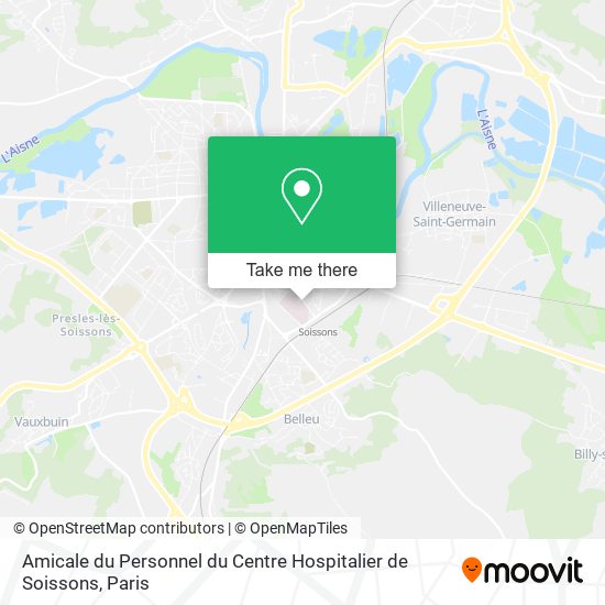 Amicale du Personnel du Centre Hospitalier de Soissons map