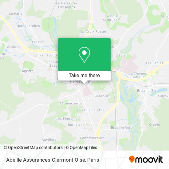 Abeille Assurances-Clermont Oise map