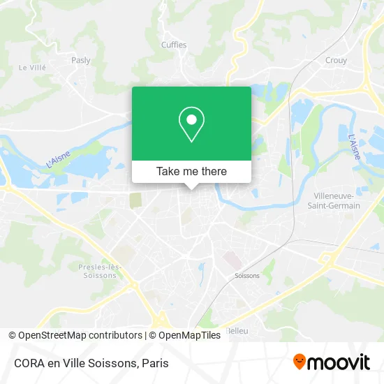 CORA en Ville Soissons map