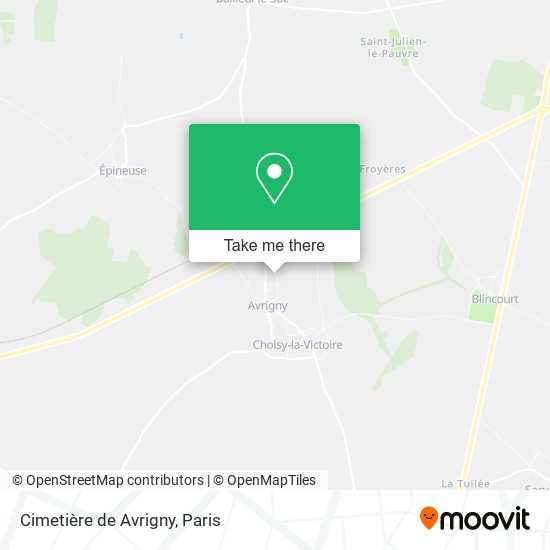 Cimetière de Avrigny map
