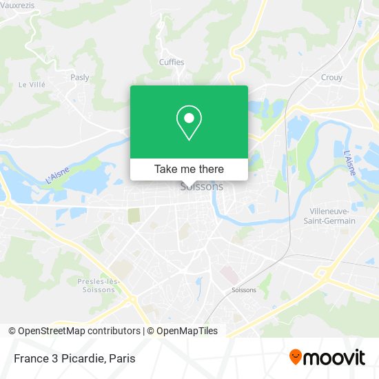 France 3 Picardie map