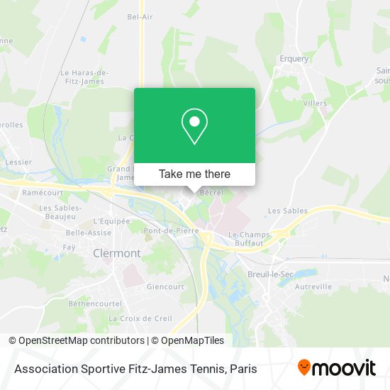 Association Sportive Fitz-James Tennis map