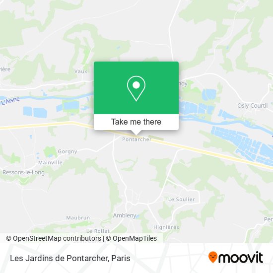 Les Jardins de Pontarcher map