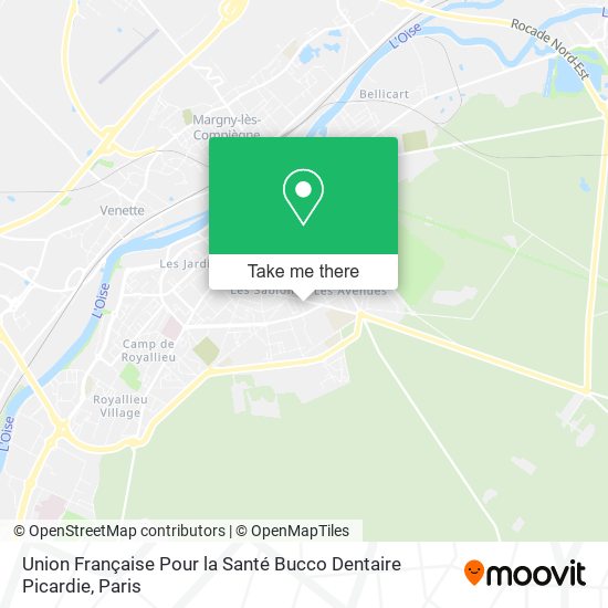 Mapa Union Française Pour la Santé Bucco Dentaire Picardie