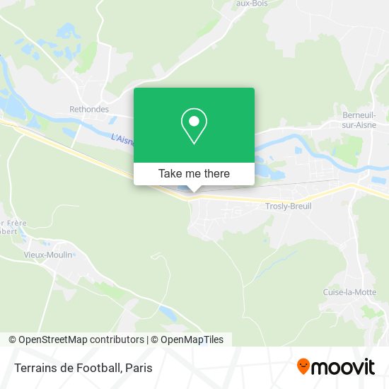 Terrains de Football map