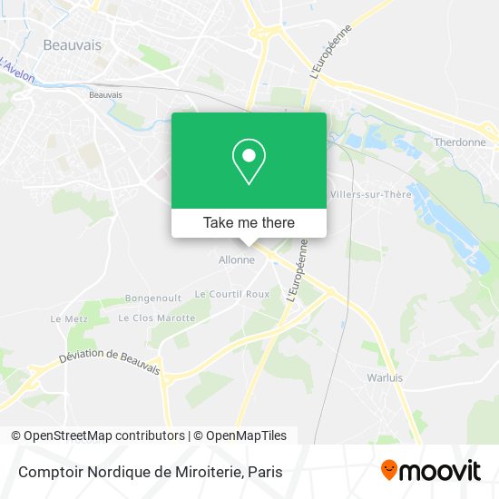 Mapa Comptoir Nordique de Miroiterie