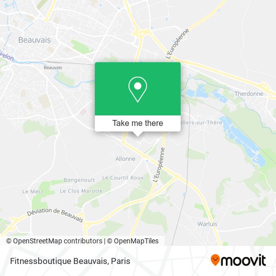 Mapa Fitnessboutique Beauvais