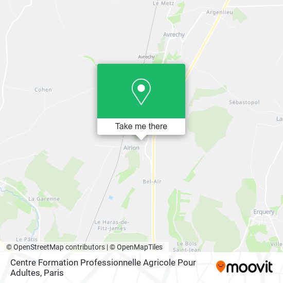 Centre Formation Professionnelle Agricole Pour Adultes map
