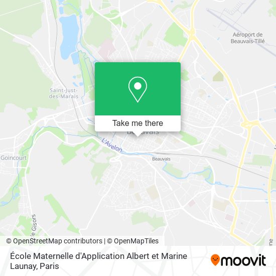 Mapa École Maternelle d'Application Albert et Marine Launay