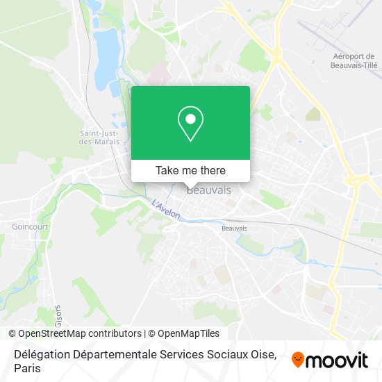 Mapa Délégation Départementale Services Sociaux Oise