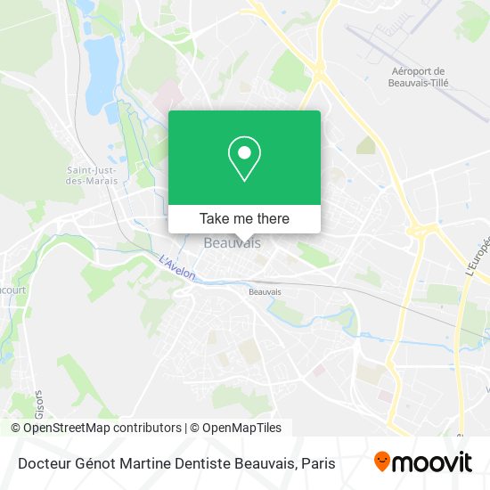 Docteur Génot Martine Dentiste Beauvais map