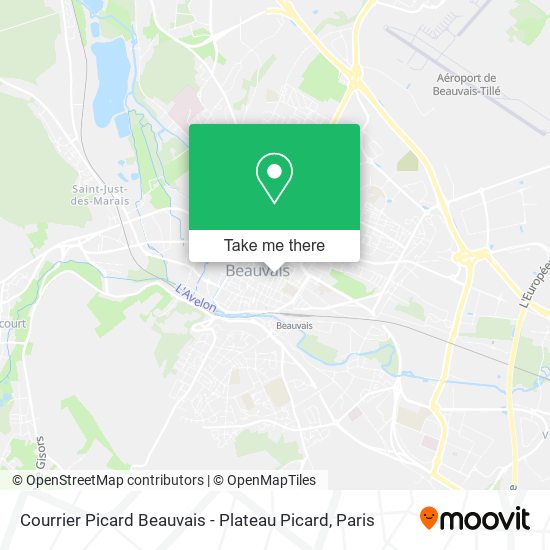 Courrier Picard Beauvais - Plateau Picard map