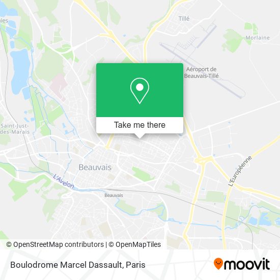 Mapa Boulodrome Marcel Dassault