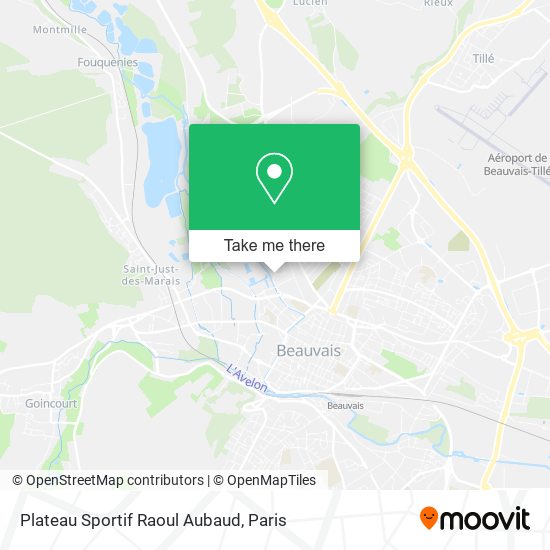 Mapa Plateau Sportif Raoul Aubaud