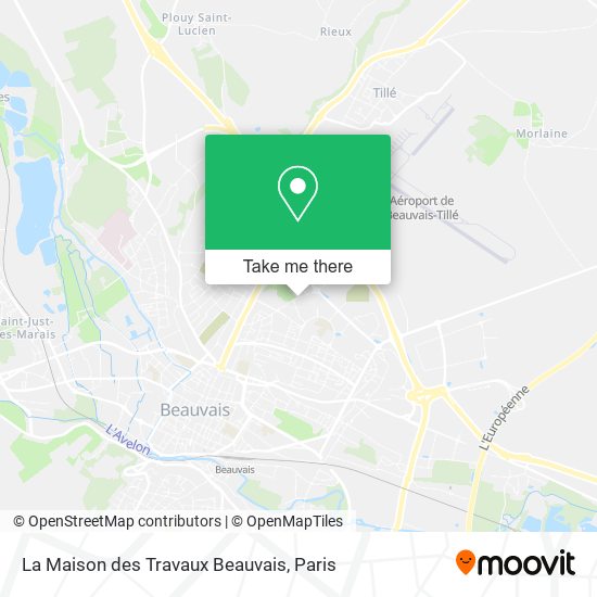 Mapa La Maison des Travaux Beauvais