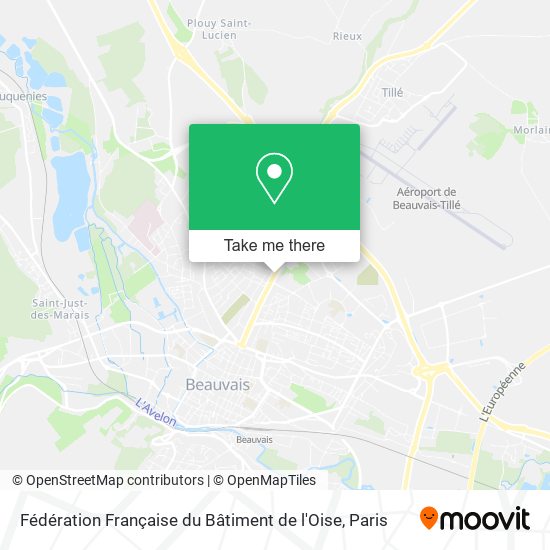 Mapa Fédération Française du Bâtiment de l'Oise