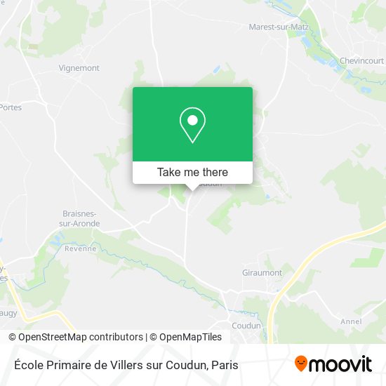 Mapa École Primaire de Villers sur Coudun