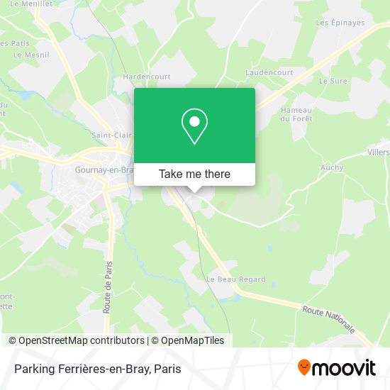Parking Ferrières-en-Bray map