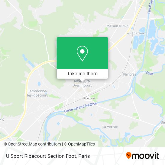 U Sport Ribecourt Section Foot map