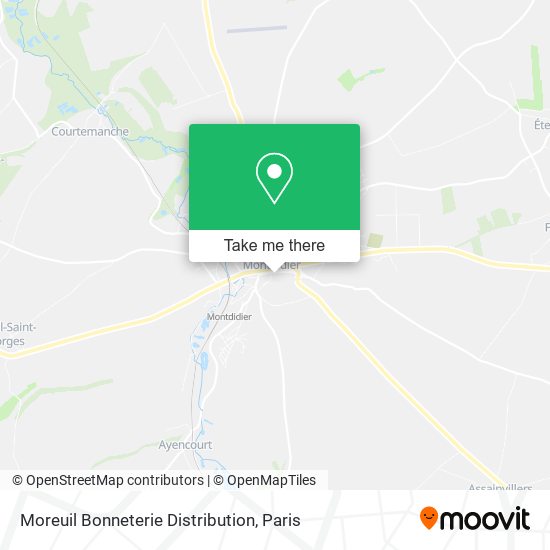Moreuil Bonneterie Distribution map