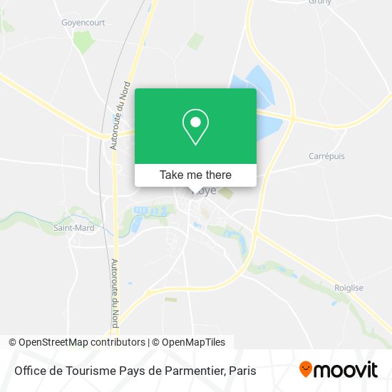 Mapa Office de Tourisme Pays de Parmentier