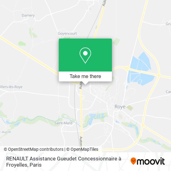 RENAULT Assistance Gueudet Concessionnaire à Froyelles map