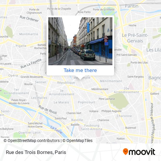 Mapa Rue des Trois Bornes