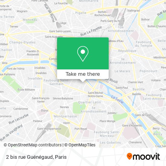 2 bis rue Guénégaud map