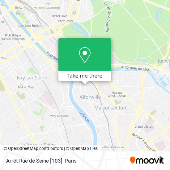 Mapa Arrêt Rue de Seine [103]