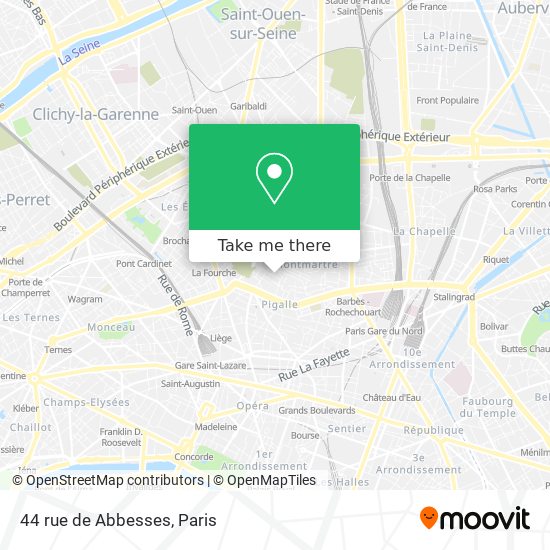 44 rue de Abbesses map