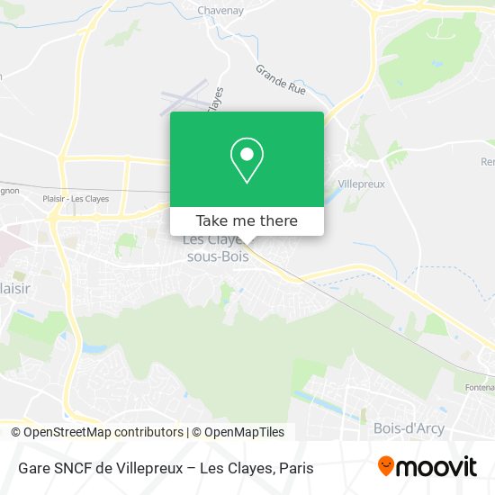 Gare SNCF de Villepreux – Les Clayes map