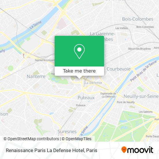 Mapa Renaissance Paris La Defense Hotel