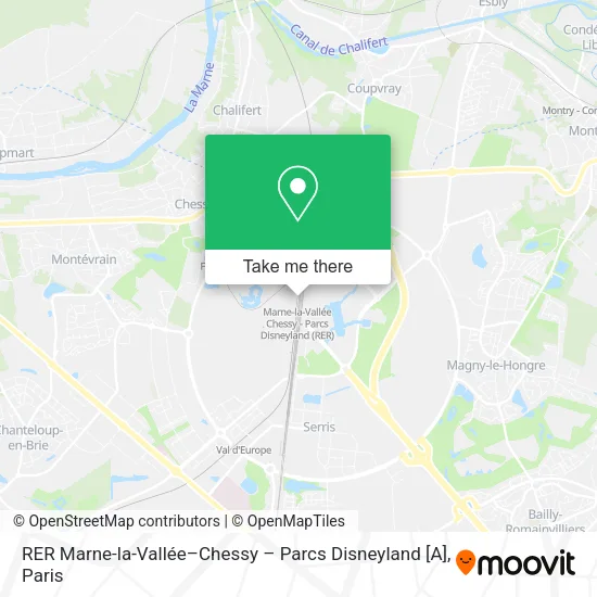 RER Marne-la-Vallée–Chessy – Parcs Disneyland  [A] map