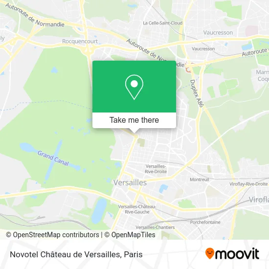Novotel Château de Versailles map