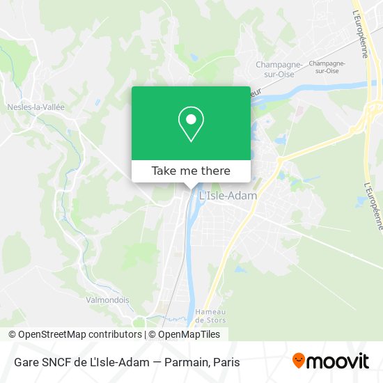 Mapa Gare SNCF de L'Isle-Adam — Parmain