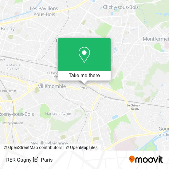 RER Gagny [E] map