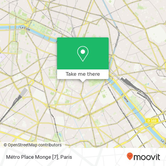 Mapa Métro Place Monge [7]