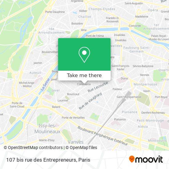 107 bis rue des Entrepreneurs map