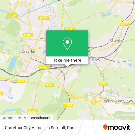 Carrefour City Versailles Sarrault map