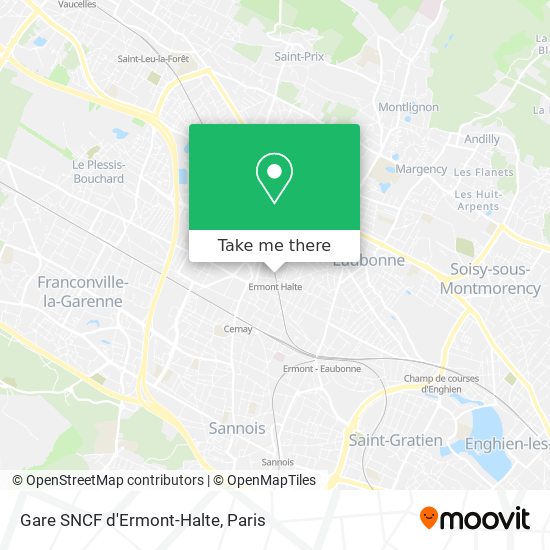 Gare SNCF d'Ermont-Halte map