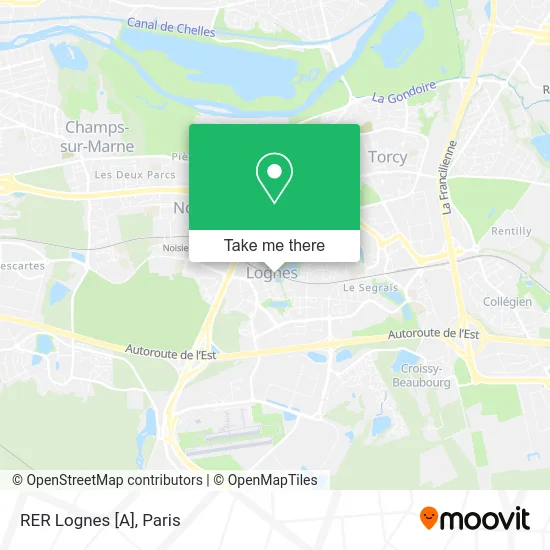 RER Lognes [A] map